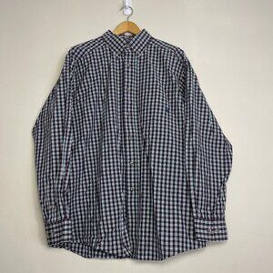 Ariat Pro Series Shirt Men's Large Plaid Brown Blue Long Sleeve Cowboy Western